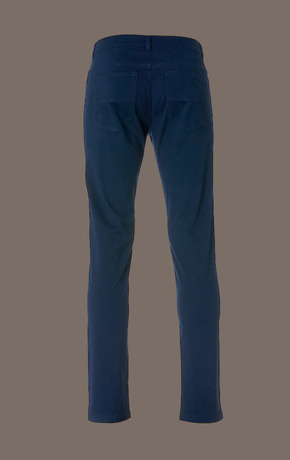 Clique Tunn Twill bomullsbyxa med stretch (Mörk Marin)