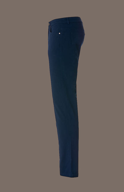 Clique Tunn Twill bomullsbyxa med stretch (Mörk Marin)